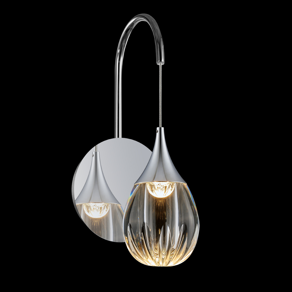 Настенный светильник MB24001004-1A chrome/clear