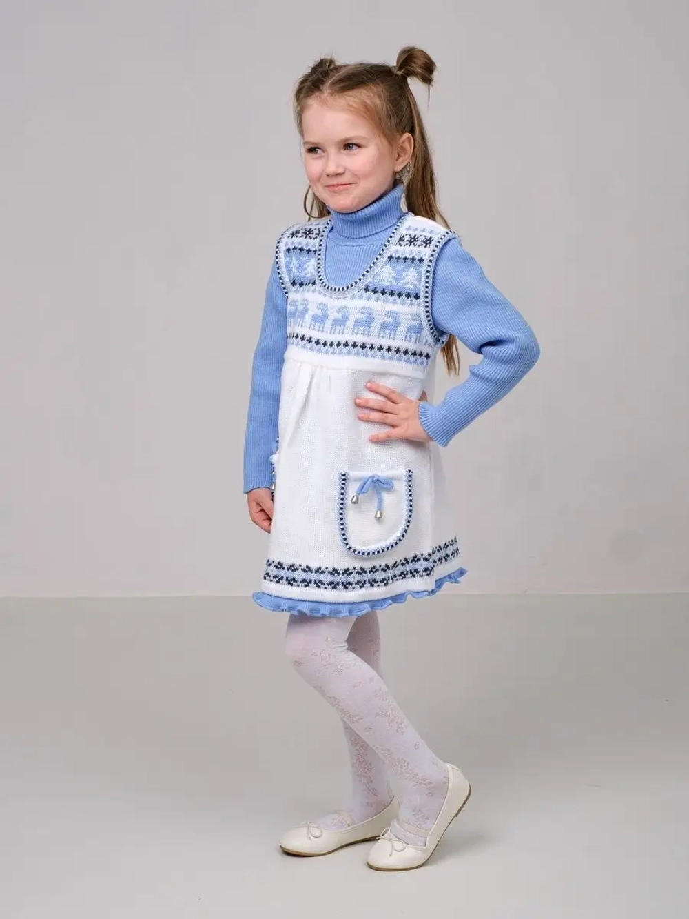 Сарафан вязаный для девочки