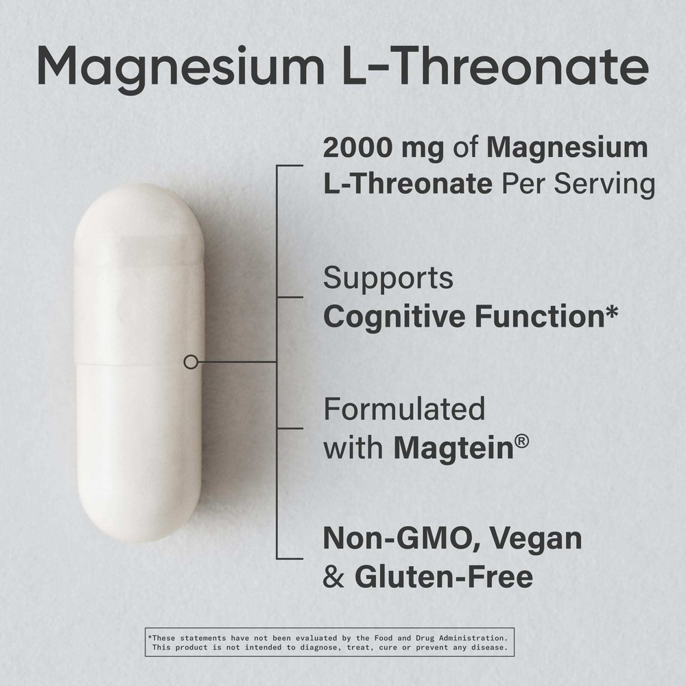 Sports Research, Magtein®, L-треонат магния, 2000 мг, 90 растительных капсул (666 мг на капсулу)