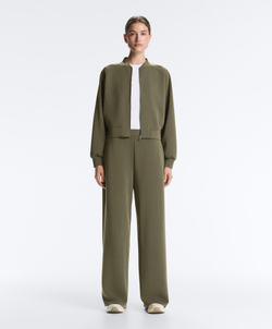 Oysho Куртка-бомбер в полоску, хаки