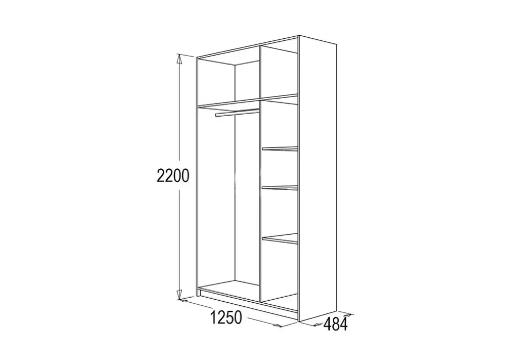 Шкаф 3-х ств с антресолью Флагман-2
