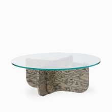 Стеклянный журнальный круглый стол