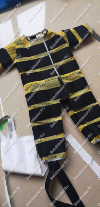 Липучий костюм желтый, размер М, для роста 1.3м-1.55 м