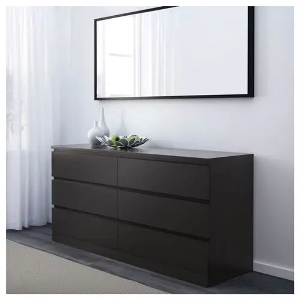 Комплект мебели д/спальни  - IKEA MALM/LUROY/LURÖY, 160х200см, черный, МАЛЬМ/ЛУРОЙ ИКЕА