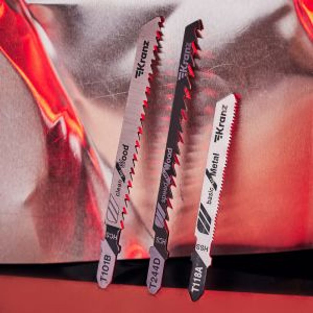 Набор полотен для электролобзика № 2 T101B/T118A/T244D (3 шт./уп.) KRANZ