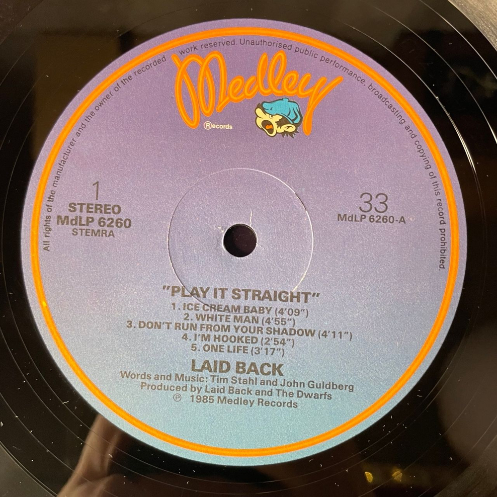 Винтажная виниловая пластинка LP Laid Back Play It Straight (Нидерланды 1985)