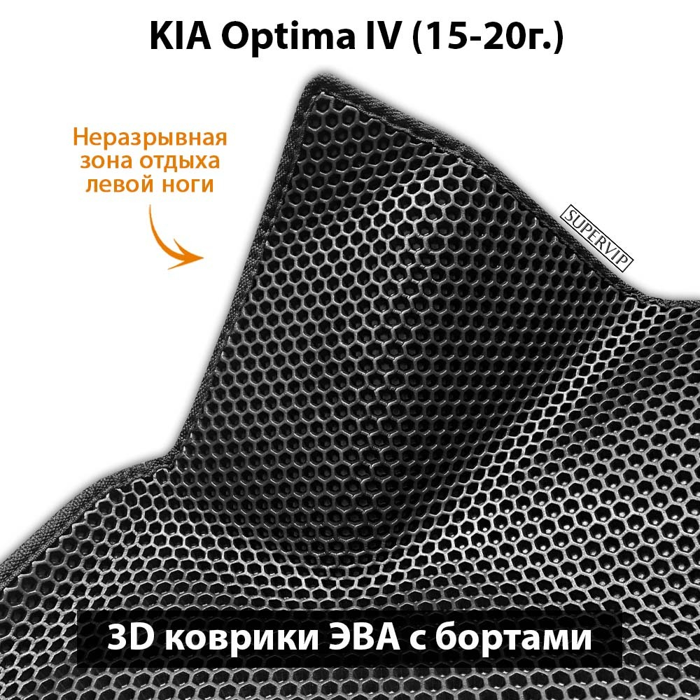 Передние автомобильные коврики ЭВА с бортами для KIA Optima IV (15-20г.)