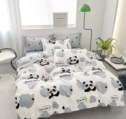 Простынь на резинке "Пандочки (компаньон)" 90х200 см Сказка сатин