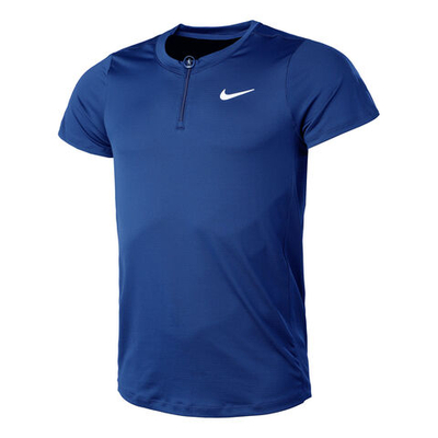 Мужское теннисное поло Nike Court Advantage Dri-Fit Half-Zip T-Shirt Men - Blue