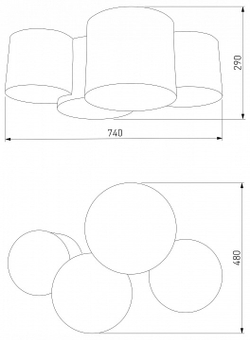 Накладная люстра TK Lighting 4184 Mona Colour
