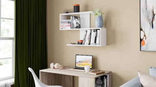 Diamond Полка настенная Тип 1 (Белый Ясень) ТриЯ