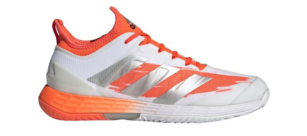 Мужские кроссовки теннисные Adidas Adizero Ubersonic 4 M - white/silver metallic/solar red