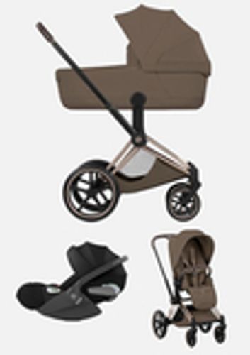 Cybex Priam 5 Style, в цвете Coconut Brown (шасси Matt Black) + автокресло Cybex Cloud T Plus