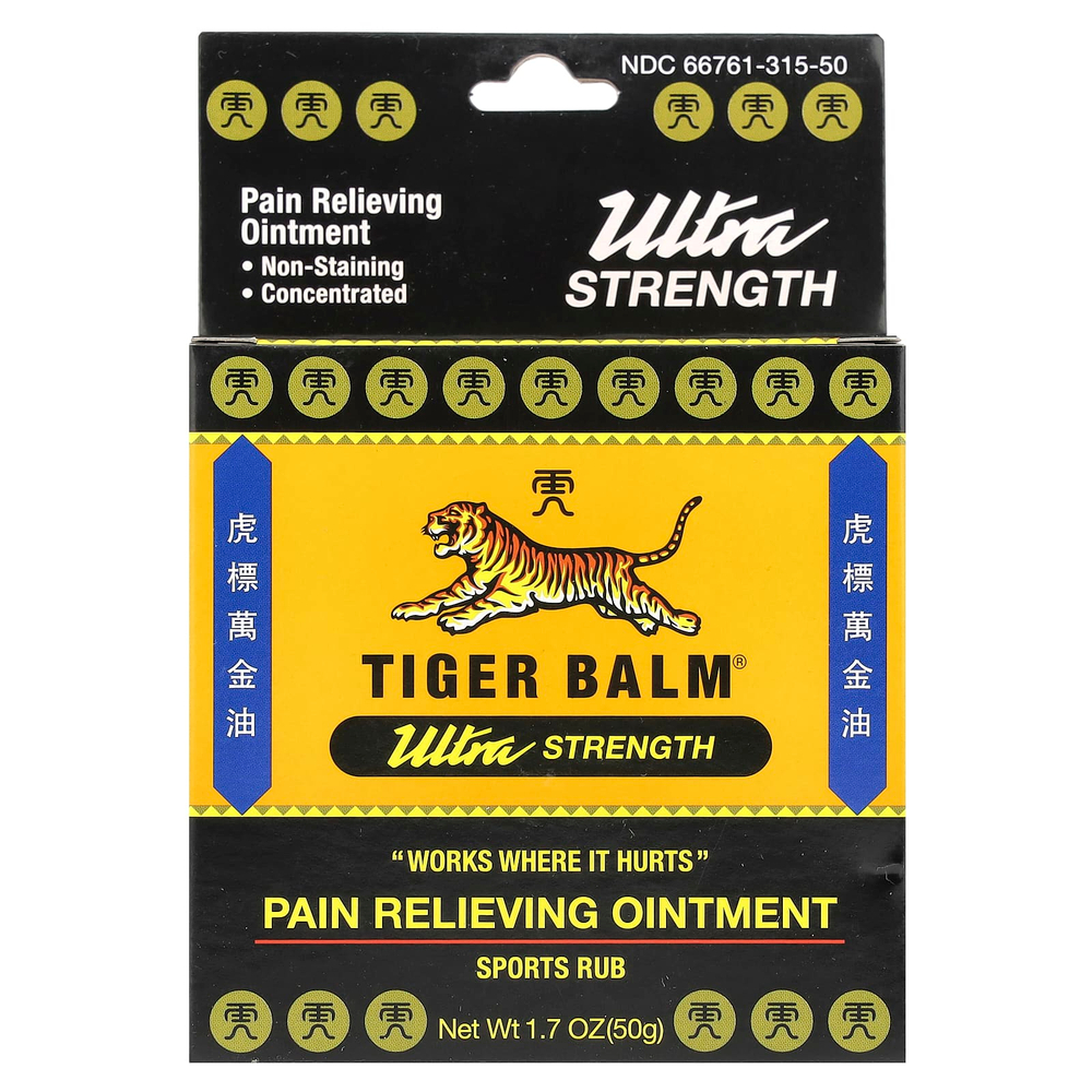 Tiger Balm, обезболивающая мазь ультрасильного действия, 50 г (1,7 унции)