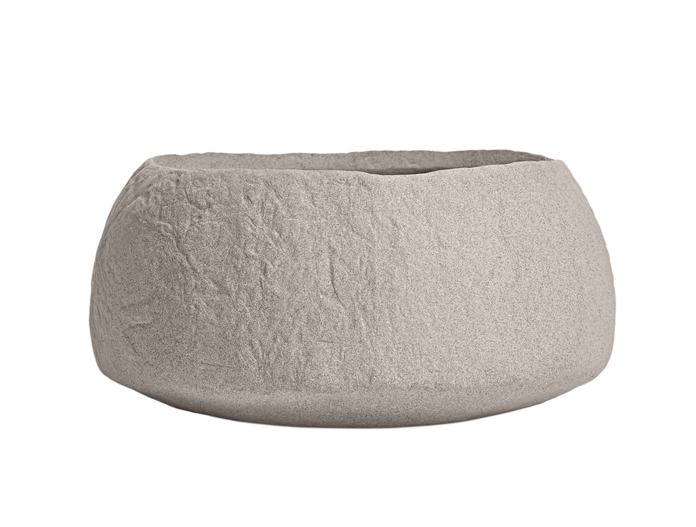 Кашпо TREEZ Effectory - Organic - Низкая чаша - Белый песок