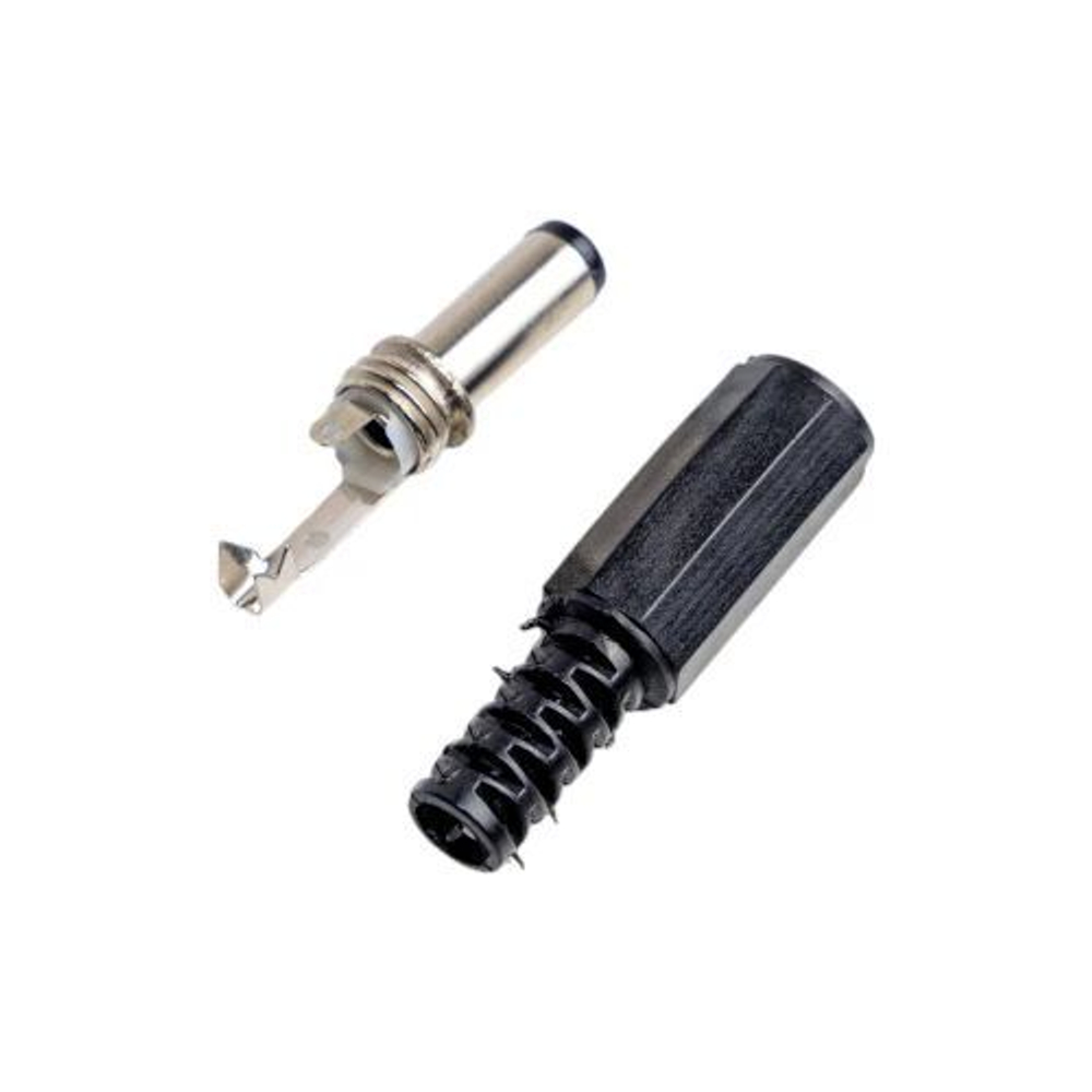 Разъем штекер DC5.5 x 2.5 черный