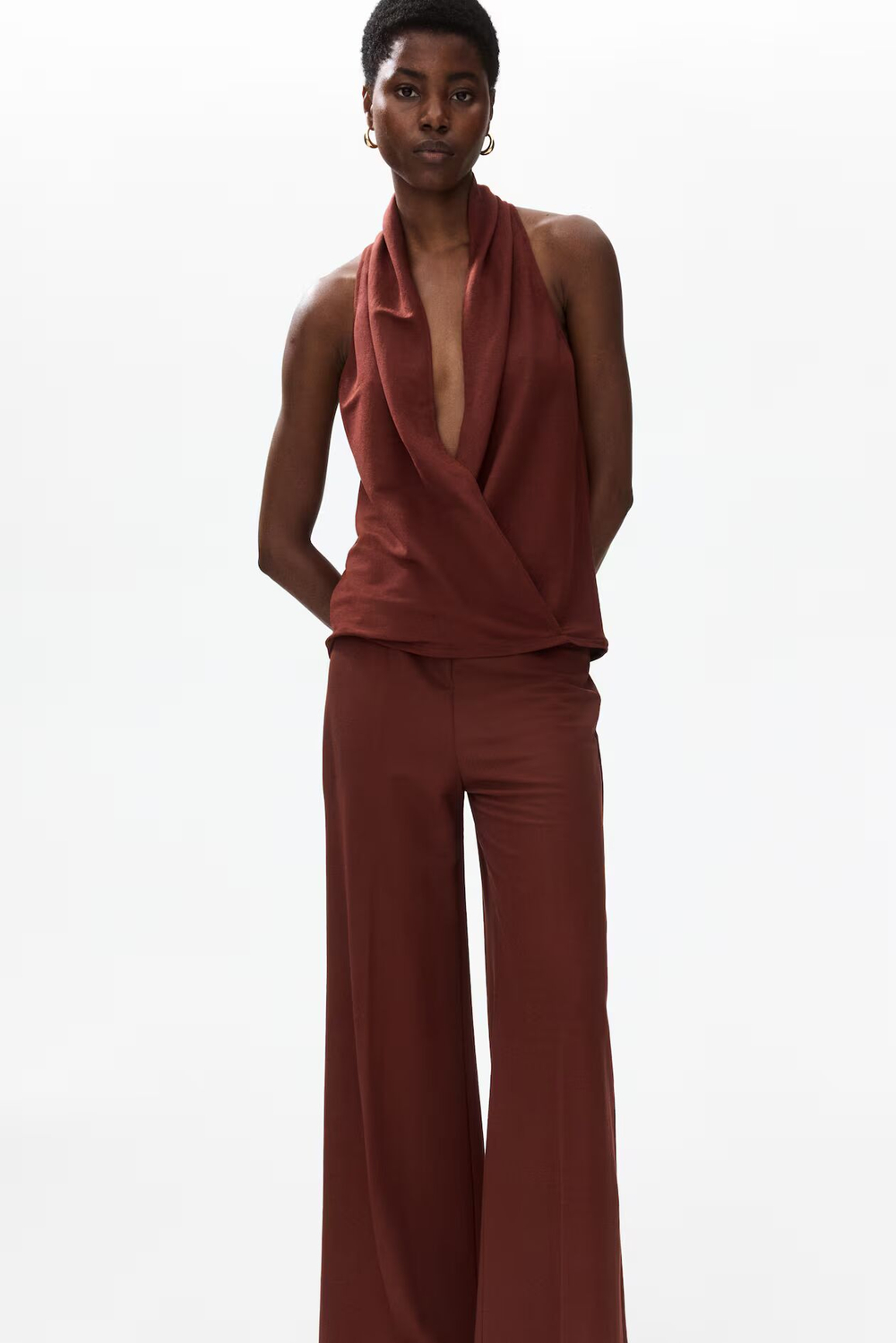 Широкие брюки с эластичным поясом - H&M