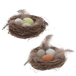 GAEM Изделие декоративное "Гнездо пасхальное", L7 W7 H2,5 см, 2в.