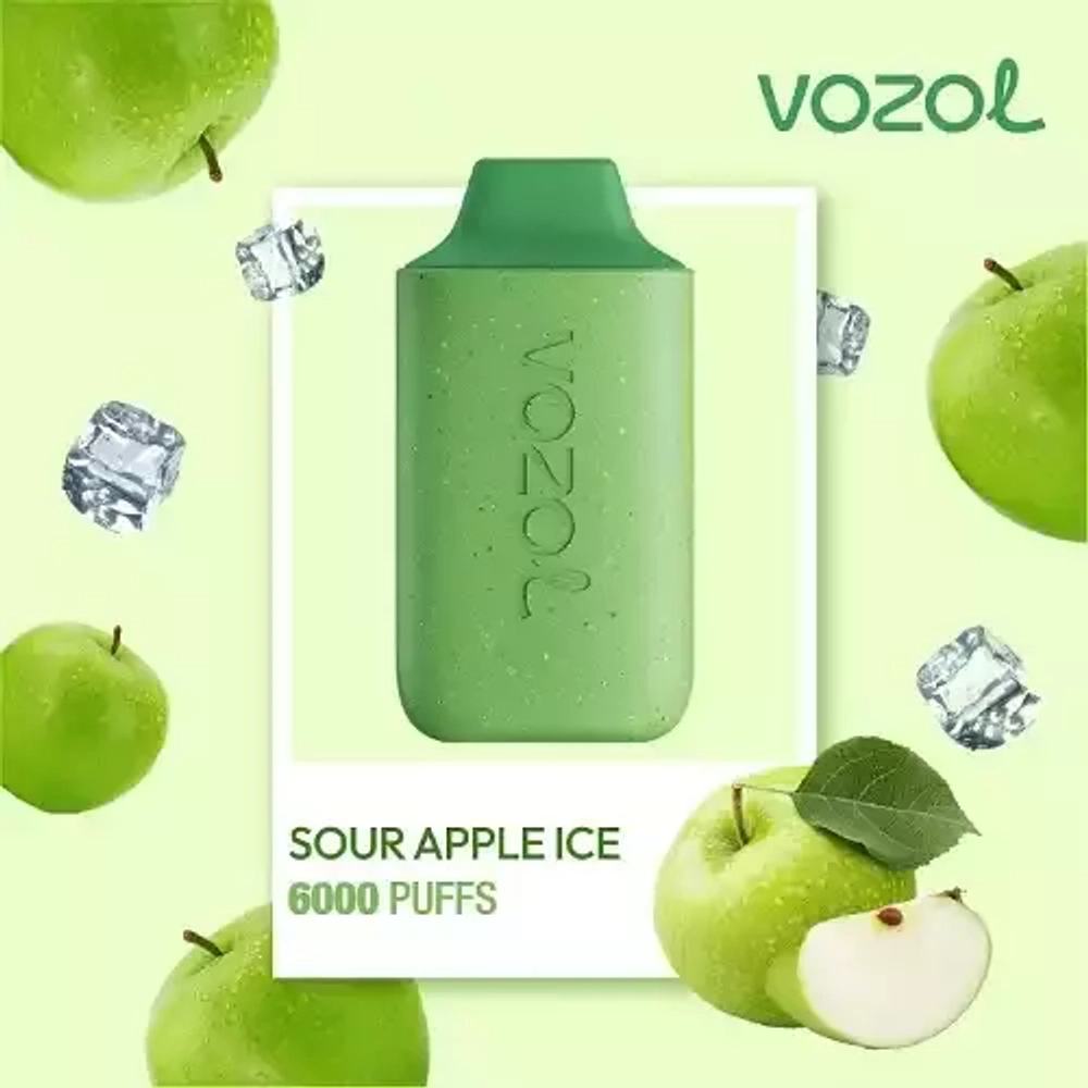 VOZOL STAR 6000 - Sour Apple Ice (5% nic)
