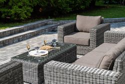 "Боно" лаунж-зона из искусственного ротанга, цвет графит