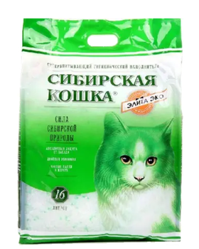 Сибирская Кошка Элита Зеленые гранулы 16л.