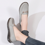 Reivantix Gommino Loafers Women"s Gray/Beige/Black