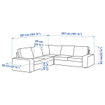 Диван угловой 4-местный - IKEA KIVIK/КИВИК ИКЕА, синий