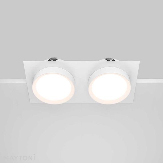 Встраиваемый светильник Maytoni Technical Hoop DL086-02-GX53-SQ-W