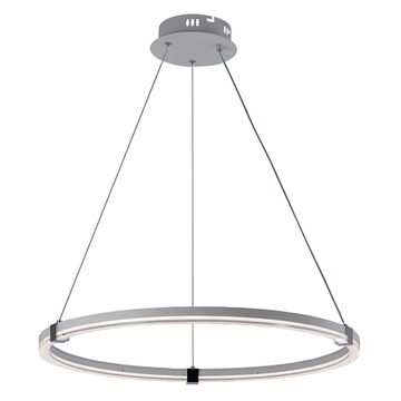 Подвесной светодиодный светильник 6097/1 WHT+CHR 68W белый/хром Profit Light