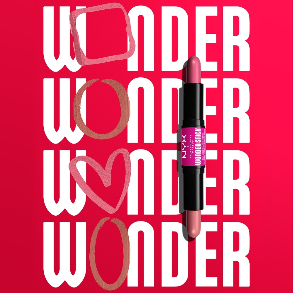 NYX Professional Makeup Wonder Stick Cream Blush - Двусторонний контурный стик, 2× 4 g