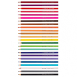 Карандаши цветные Yalong 24 цв., "Динозаврики" пластиковые, заточенные, трехгранные, грифель 3.0 мм, картон. уп., европодвес