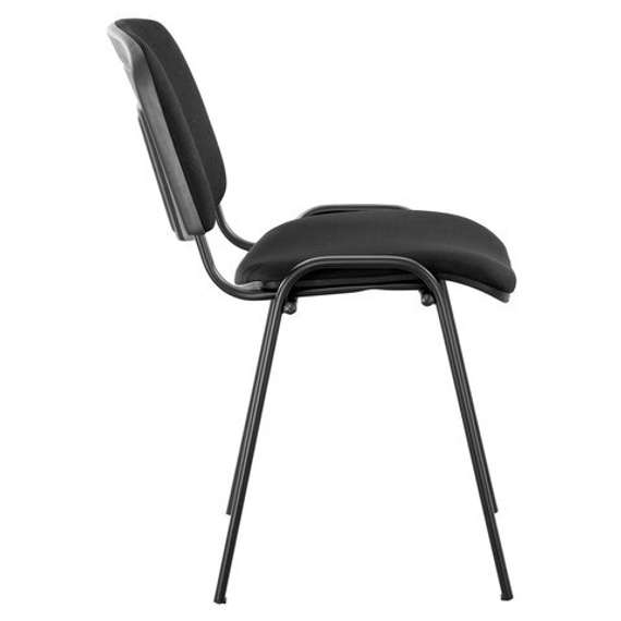 Стул для персонала и посетителей BRABIX "Iso CF-005", черный каркас, ткань черная, 531971