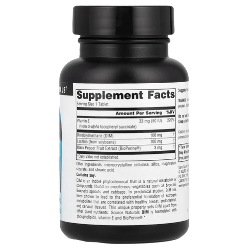 Source Naturals, DIM, 100 мг, 30 таблеток