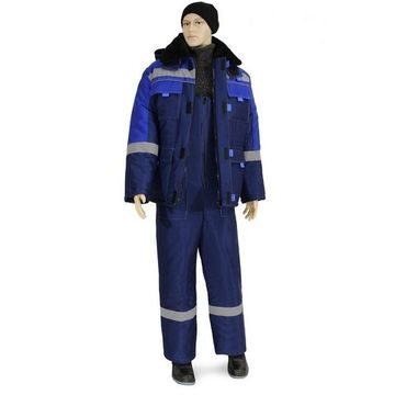 Костюм зимний "Нова" полукомбинезон (синий/василек)