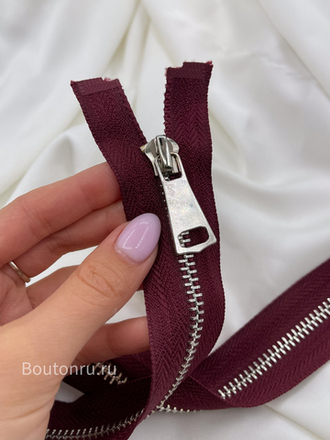 Молния бордовая серебро