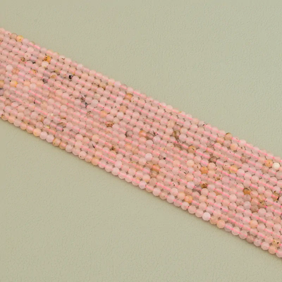 Нитка Морганит 39 см. 3,5 мм. (Без замка)