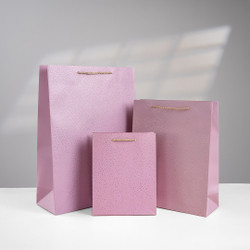 Пакет подарочный, 210гр, Сверкающие блестки, Дизайн №4, Розовый, Металлик, 23*18*8 см, 1 шт.
