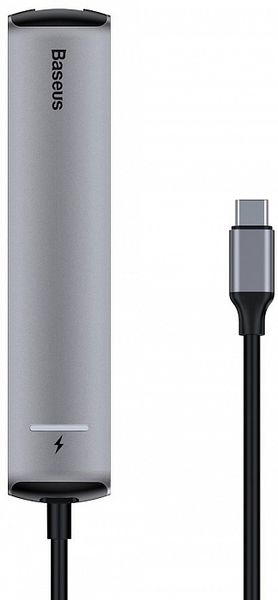 Переходник Baseus Mechanical eye Six-in-one HUB 6в1 (CAHUB-J0G) Type-C to USB3.0x3/ HDMI/ Lan/ Type-C PD для MacBook Графитовый
