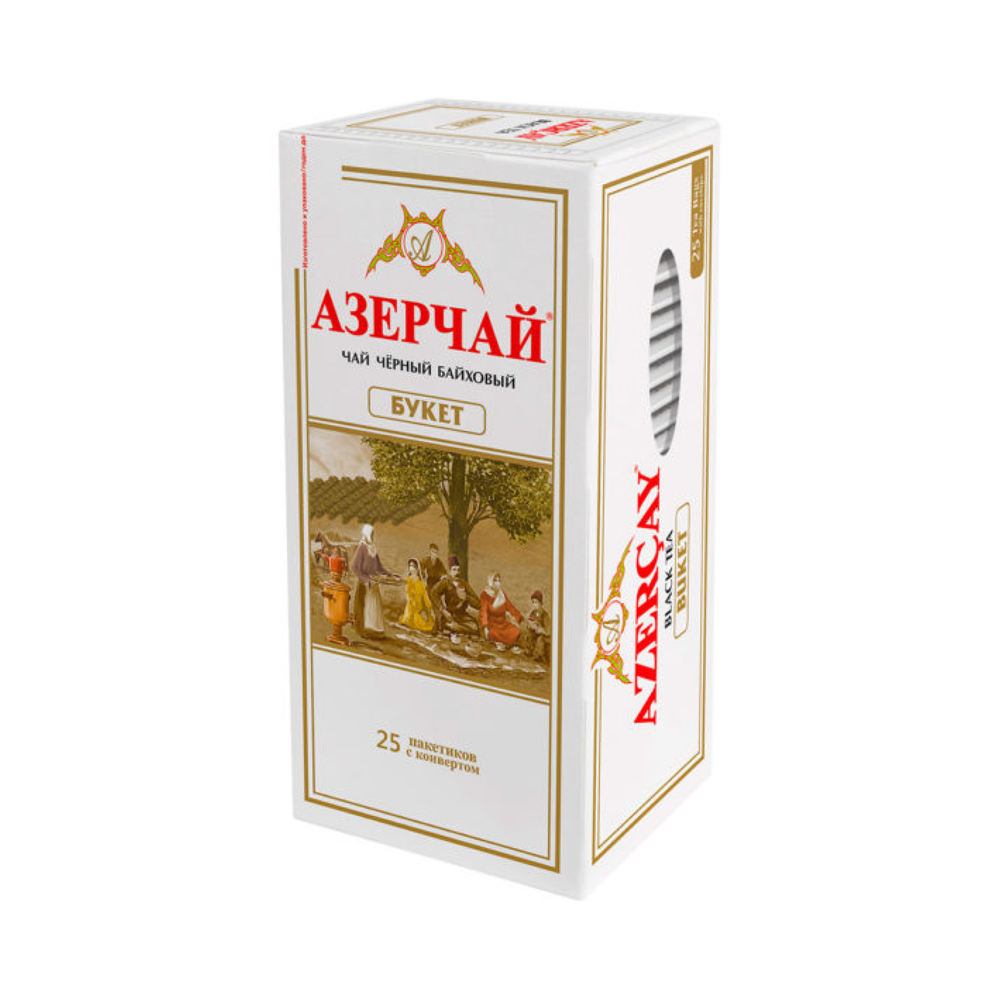 Чай черный в пакетиках Азерчай Букет, 25 пак