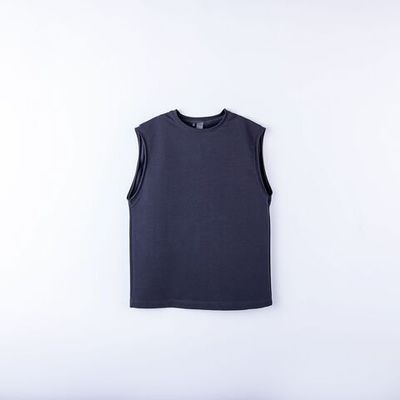 Sleeveless T-shirt for teens - GRAPHITE