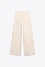 Джинсы wide leg с высокой посадкой — zw collection