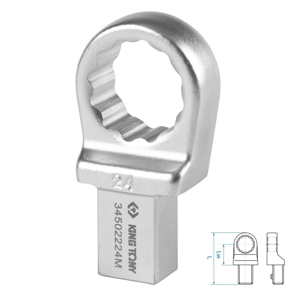 KING TONY (34502224M) Насадка накидная серии "FIT", 24 мм, 14х18 мм