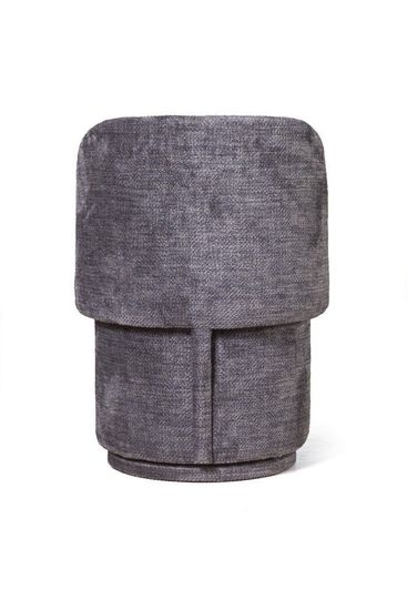 Пуф с кручением Bubble, микромех Rozy dark grey