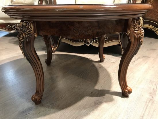 Стол журнальный ДЖОКОНДА  круглый корень дуба глянец