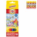 Карандаши цветные ЮНЛАНДИЯ "Домики" (KOH-I-NOOR EXCLUSIVE), 18 цветов, Чехия, 181554, 3553018045KS