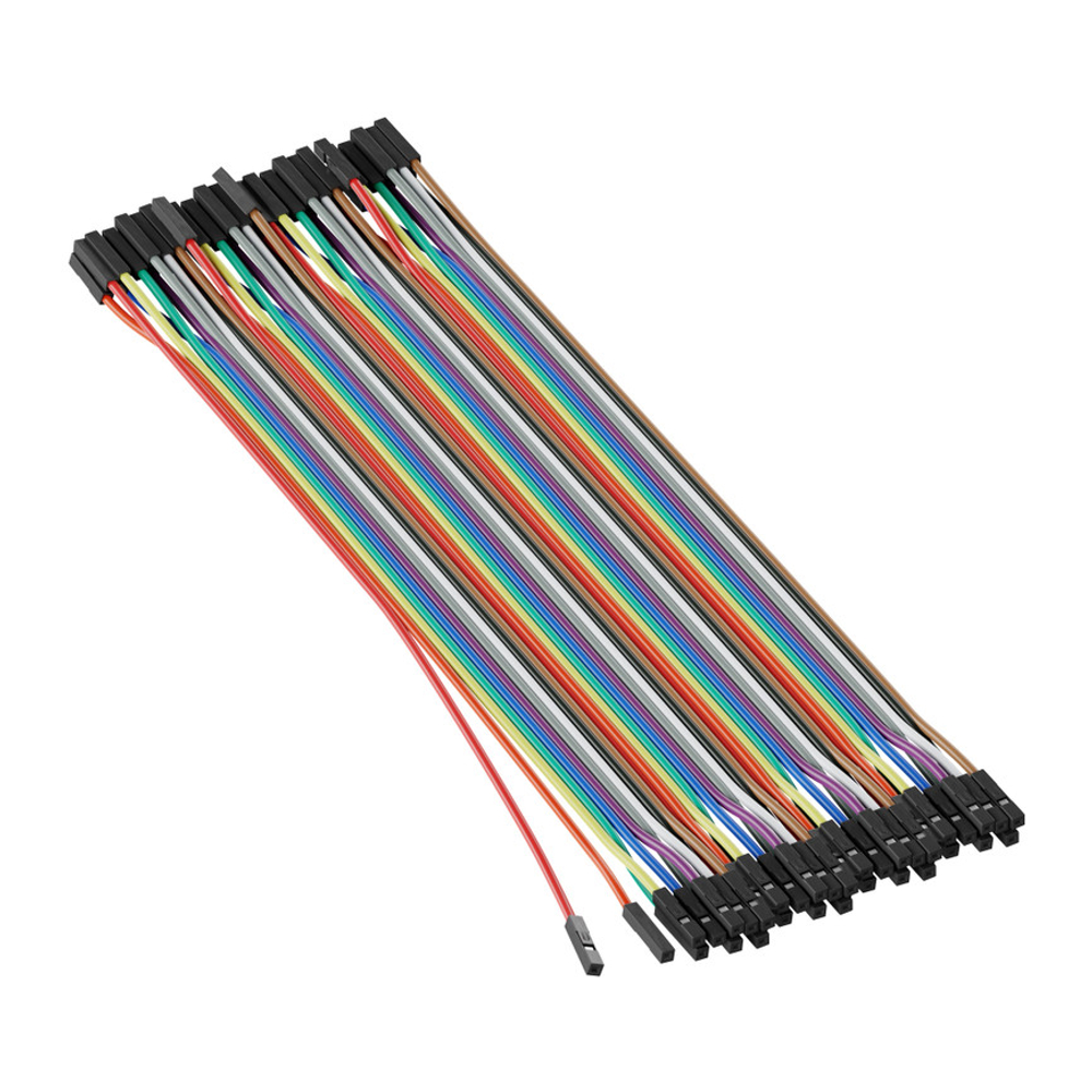 Female to Female Jumper Wire (Multicolor, 20cm Length) - 40 Pack