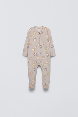 ZARA КОМБИНЕЗОН ИЗ ВЕЛЮРА С БАНТИКАМИ, РЫЖЕВАТО-КОРИЧНЕВЫЙ