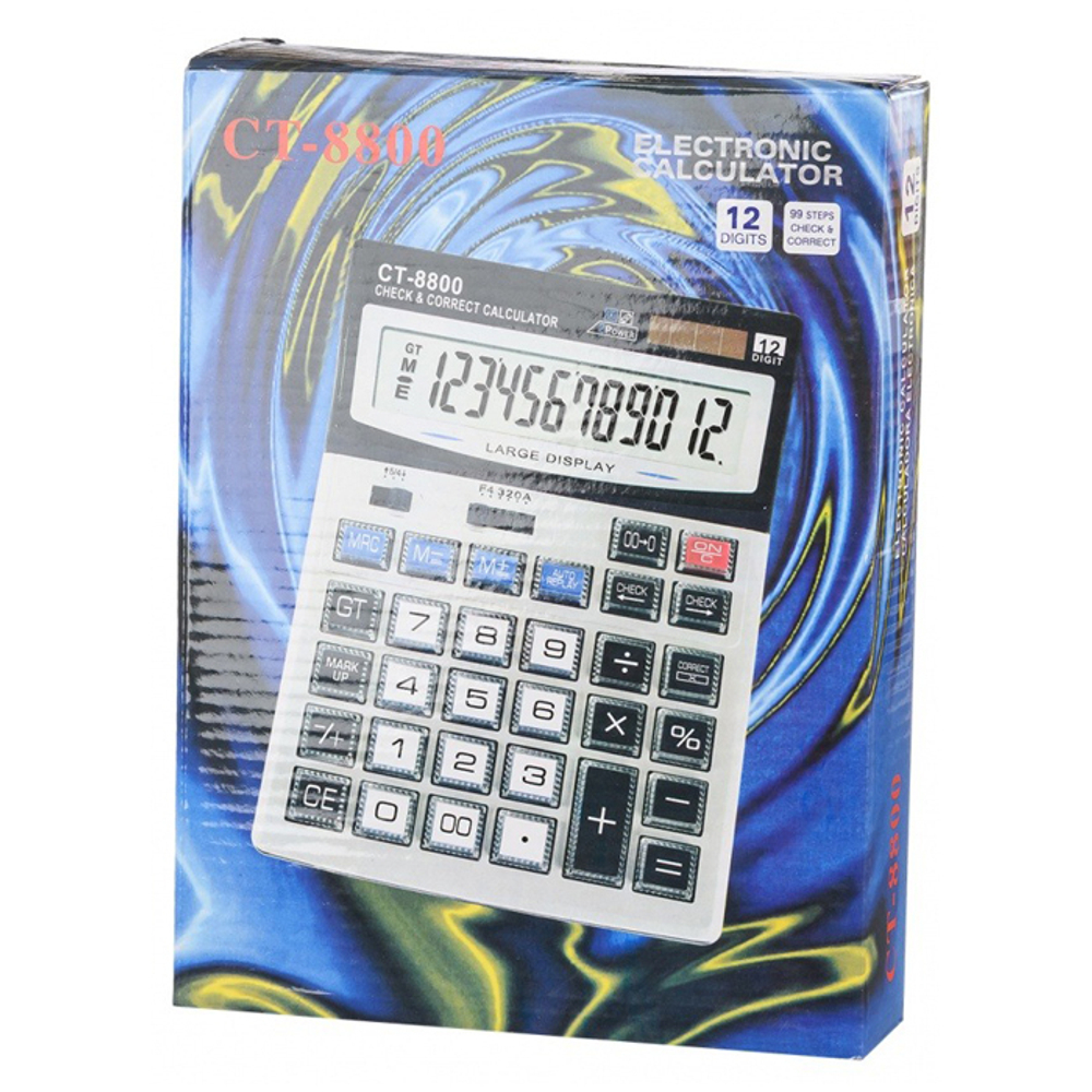 Калькулятор настольный Basir 12 Bit, LCD, 21.3*15.7*4.3 см, серый