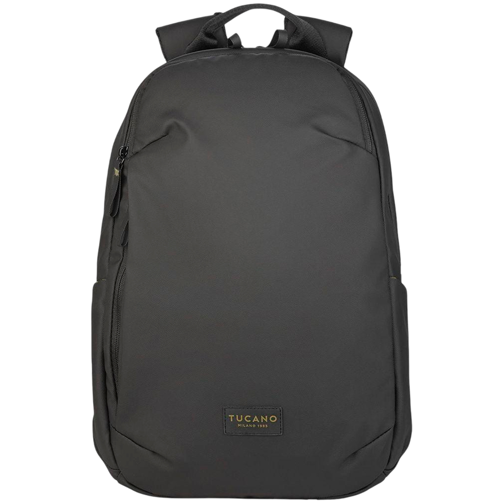 The Laser backpack for 15.6" laptops and 16" MacBooks, made from water-resistant resin-coated fabric obtained from recycled plastic, features a compact design and excellent pocket organization.