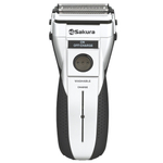 Бритва электрическая 3 подвижных сетки, влажное бритьё, триммер, работает от аккумулятора